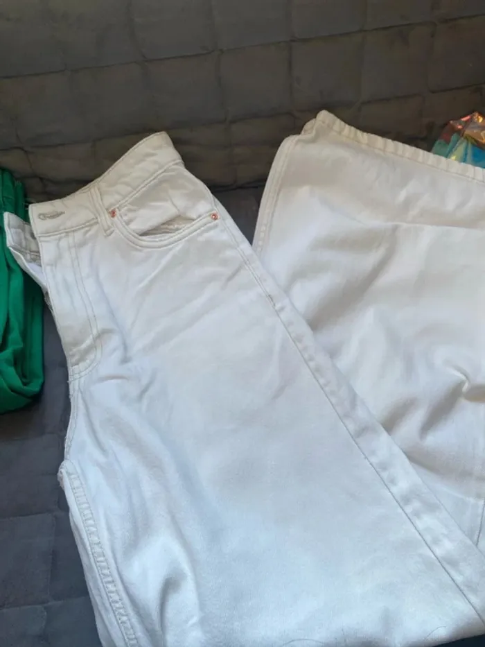 Pontalon blanc super wide leg - photo numéro 2
