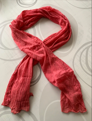 Foulard rose - 180 cm x 55 cm