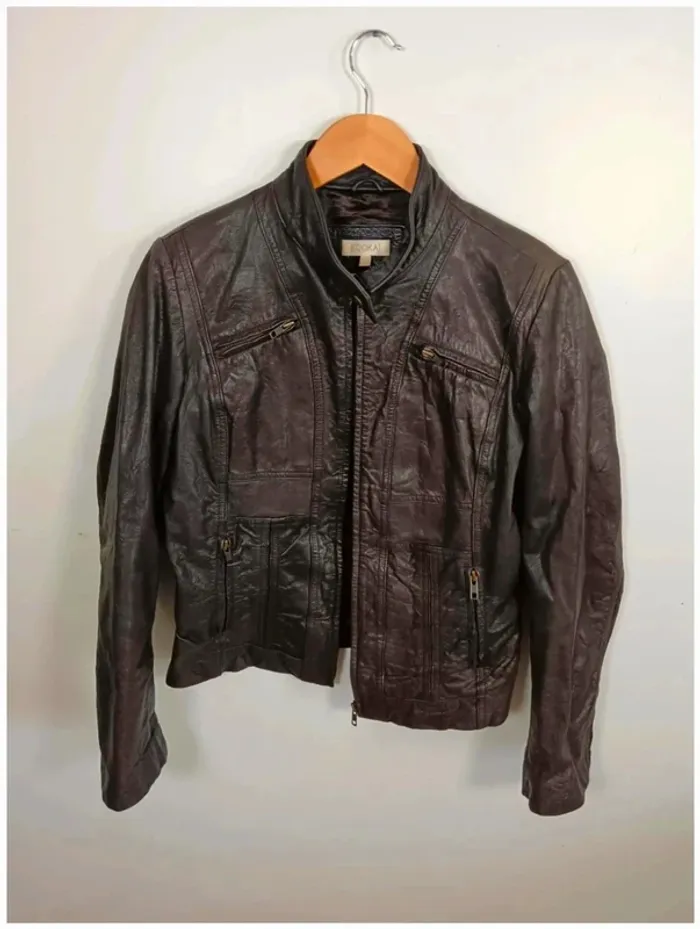 C23 perfecto cuir chèvre Kookai T3