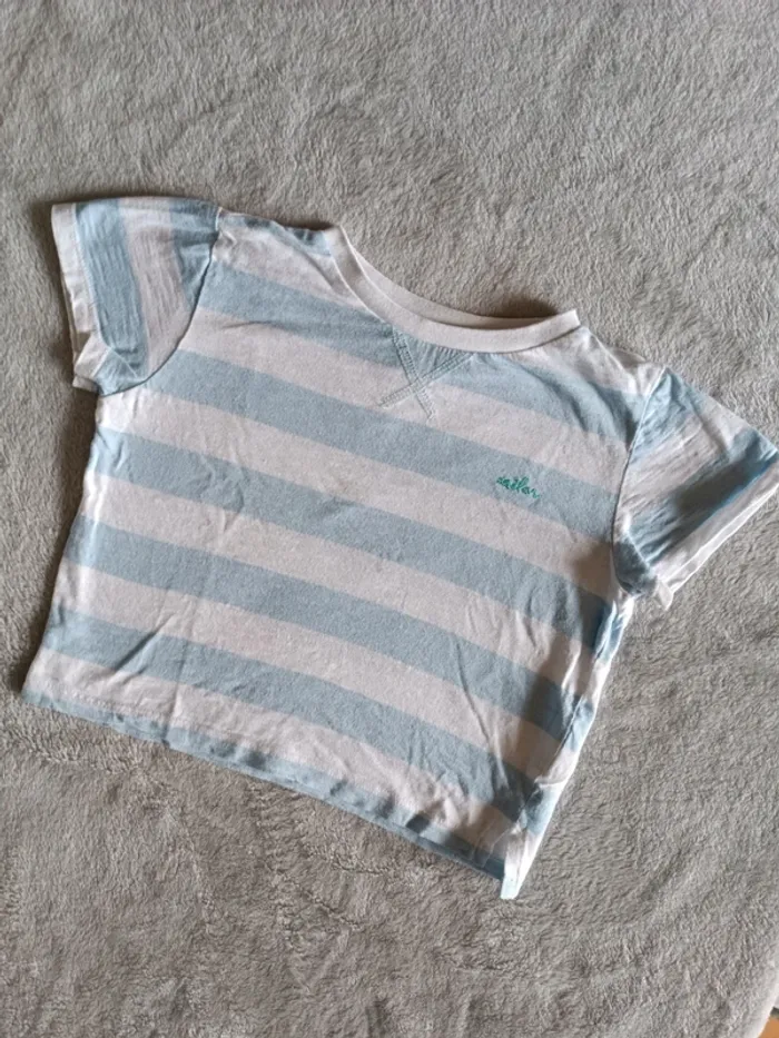T-shirt oversize à rayures sailor