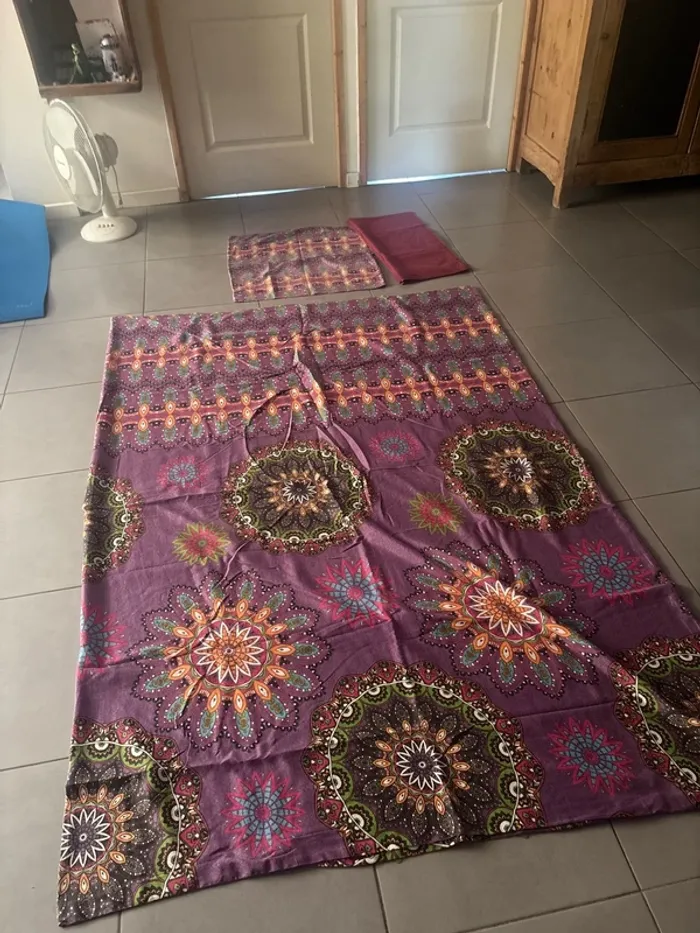 Drap housse hippie violet