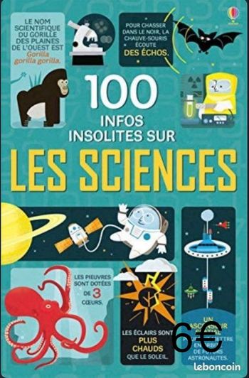 Livre « 100 infos insolites sur les sciences » - très bon état 