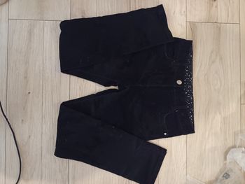 Pantalon matière velours noir