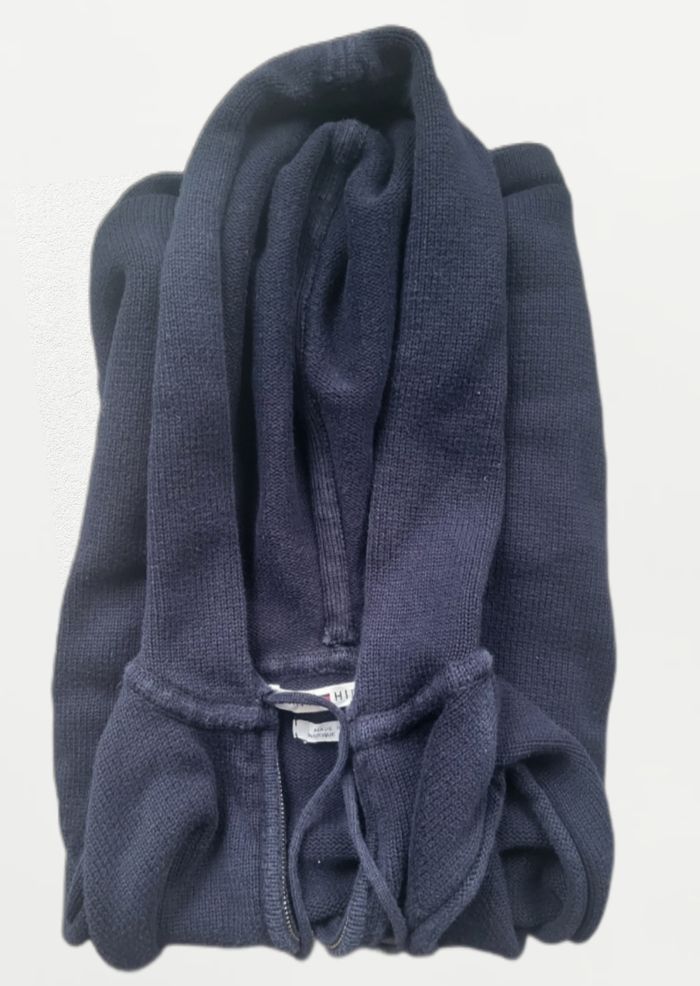 🧥 Sweat à capuche zippé Tommy Hilfiger femme – Bleu marine – Taille M - photo numéro 3