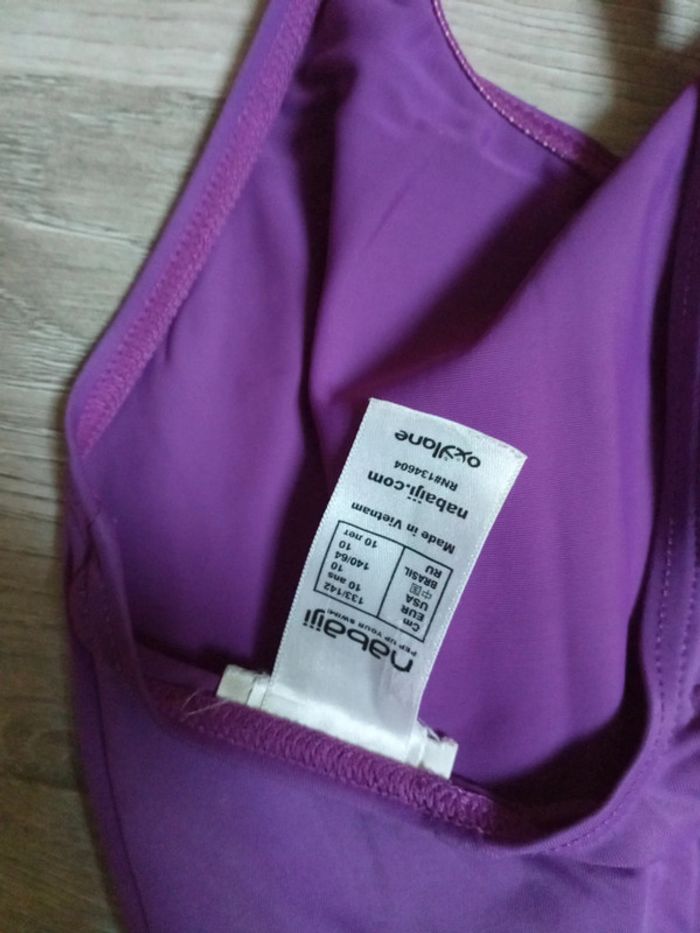 Maillot de bain fille une pièce 10 ans marque nabaiji très bon état - photo numéro 3