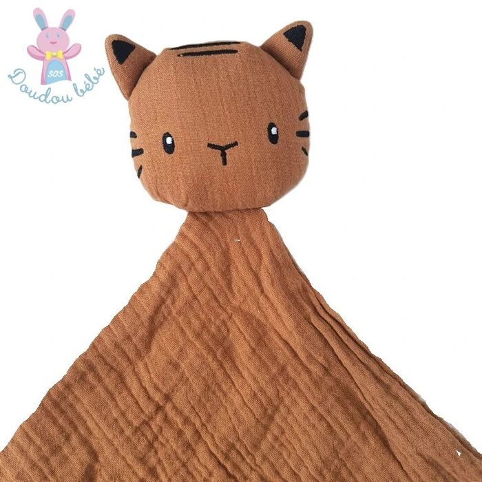 Doudou plat TIGRE lange marron noir Vertbaudet - photo numéro 2