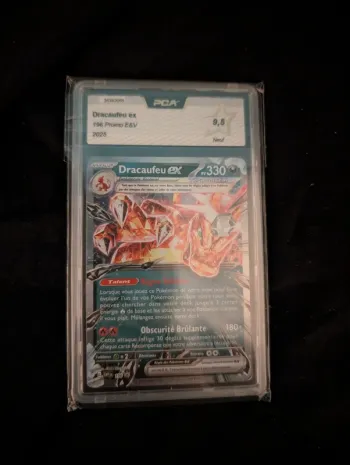 Carte gradée Pokémon PCA 9,5 Dracaufeu EX 196 Promo EV Terracristal FR