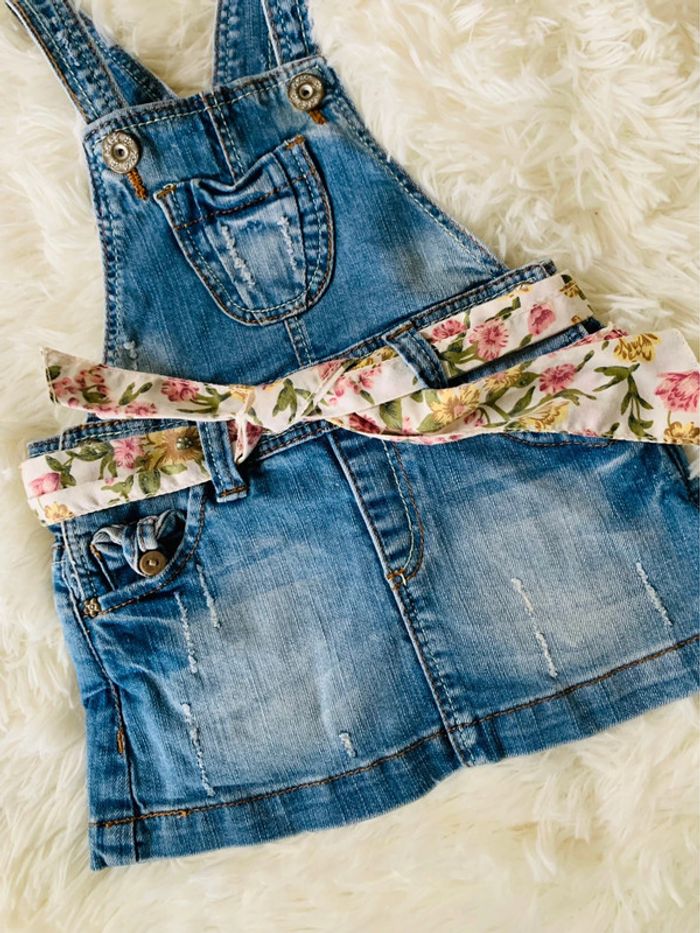 Robe salopette jean Zara 9M - photo numéro 3