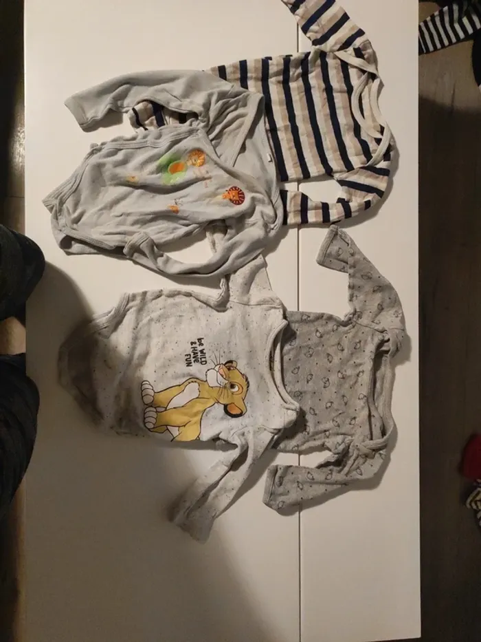 Lot body manche longue 1 an 12 mois