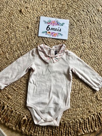 Body avec col fleuri sergent major