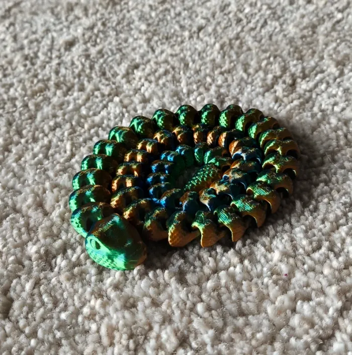 Serpent articulé tricolore 56cm - photo numéro 2