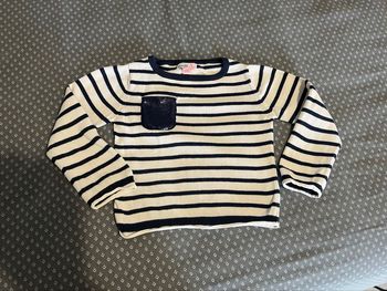 Pull marinière fille bleu et blanc – 3 ans / 94 cm
