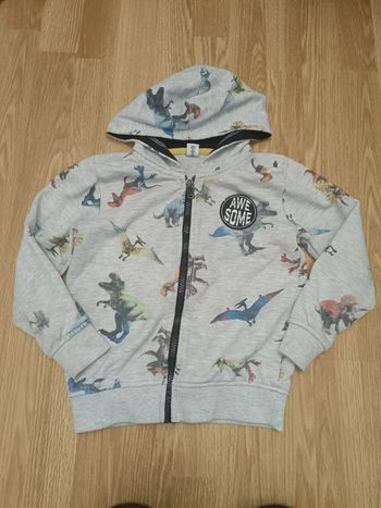 Gilet zippé dinos 6 ans