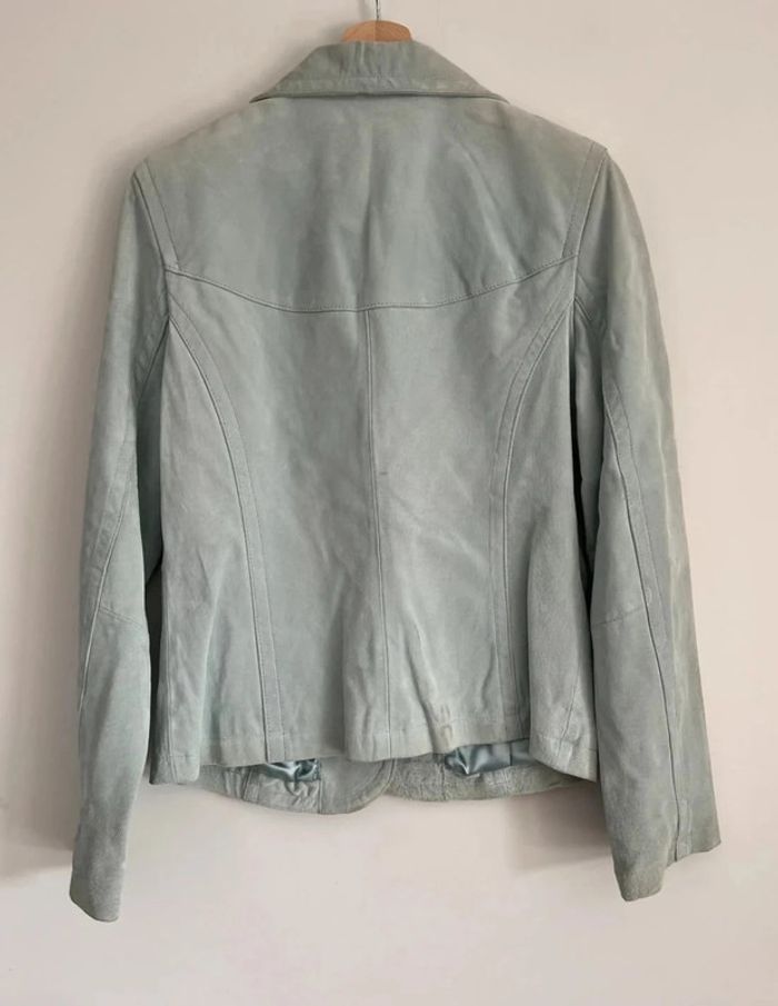 Veste de blazer bleu turquoise vintage Mim - photo numéro 5