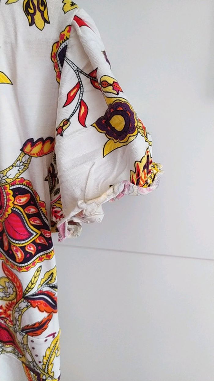 Top décolleté été M fleurs provençale - photo numéro 4