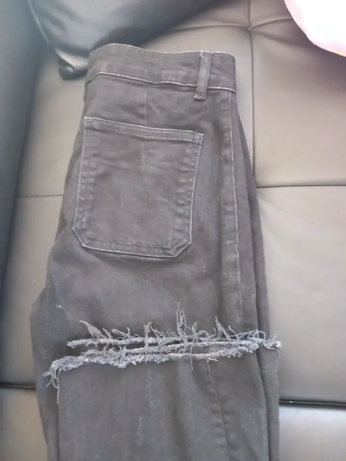 Jean noir mango taille 38 bon état - photo numéro 6