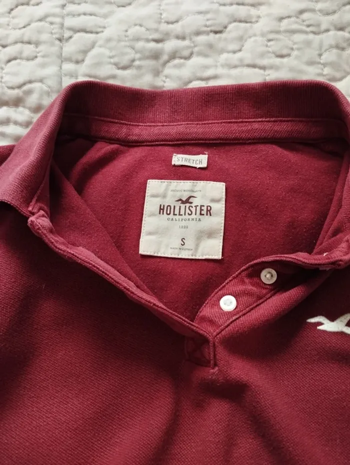 Polo Hollister bordeaux taille S femme - photo numéro 2