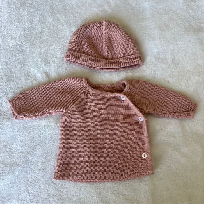 Gilet + bonnet bébé