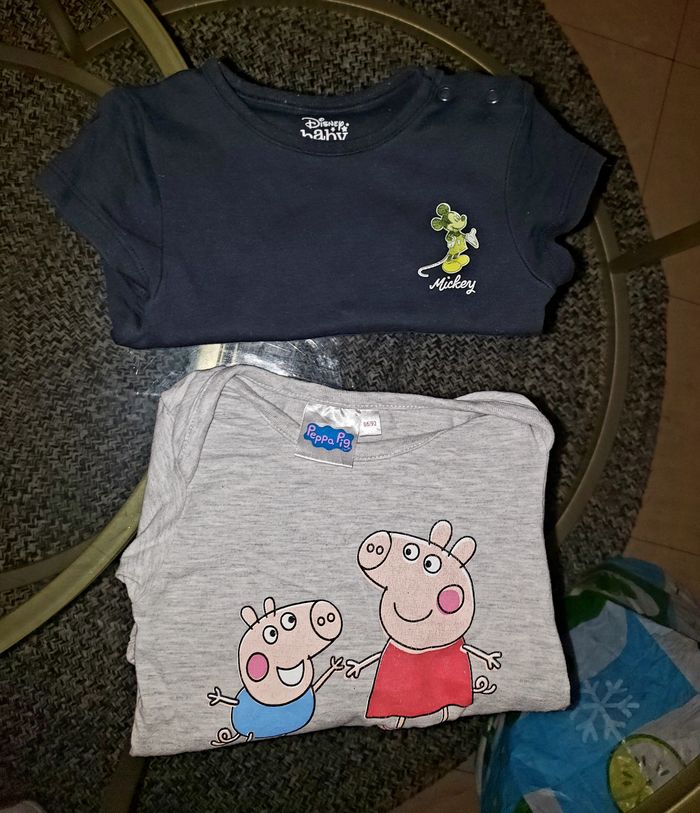 Lot tee-shirt débardeur body 12/ 18 mois - photo numéro 4