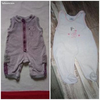 Lot pyjama sans manches fille taille 3 mois