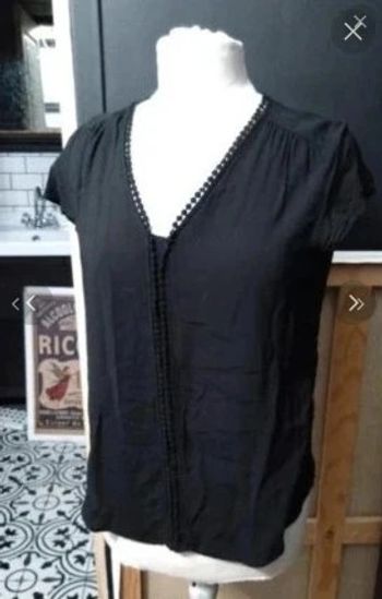 Blouse noire camaïeu neuve t 38