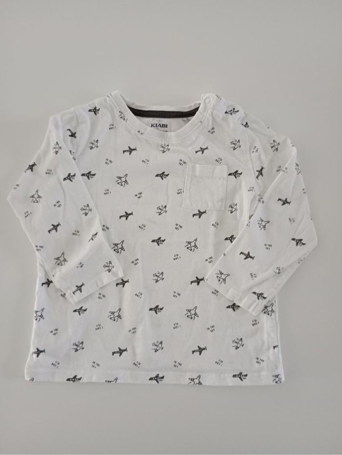 Tee shirt manches longues blanc Kiabi 24 mois