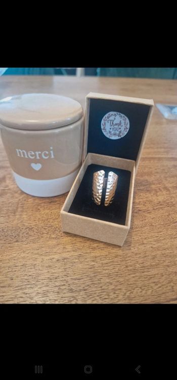 Bague acier inoxydable ajustable neuve