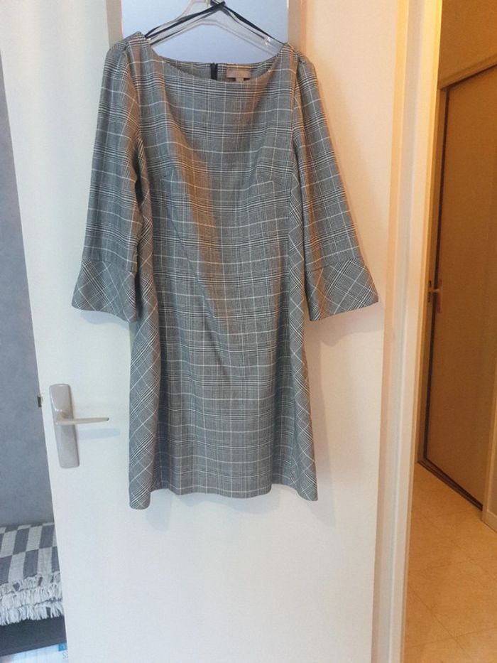 Robe à carreaux maches 3/4 - photo numéro 3