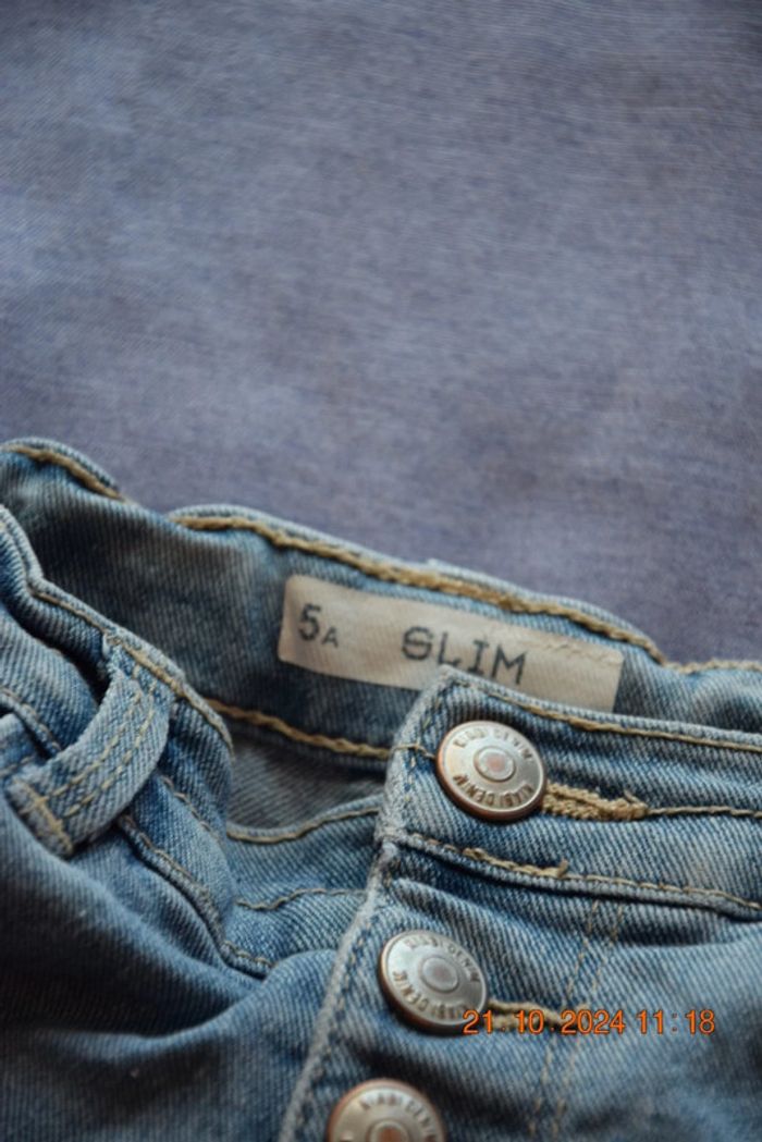 Jeans slim fille 5 ans bleu clair - photo numéro 4