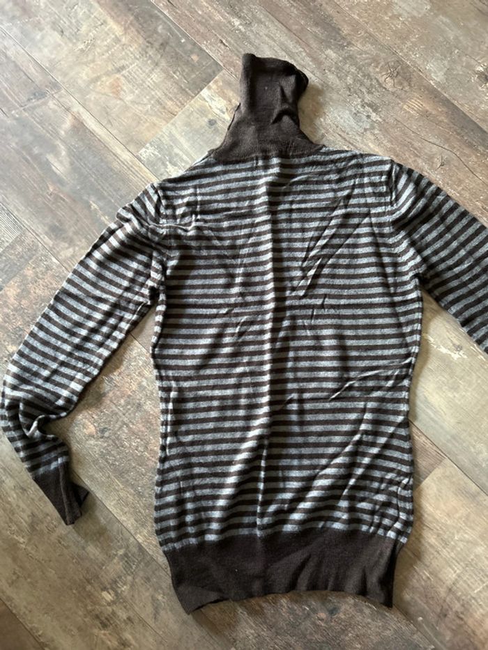 Pull rayé col rayé 50% laine mérinos - photo numéro 6