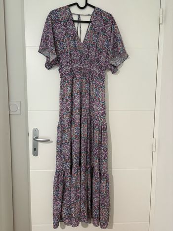 Robe longue fleurie, T XS, Camaïeu