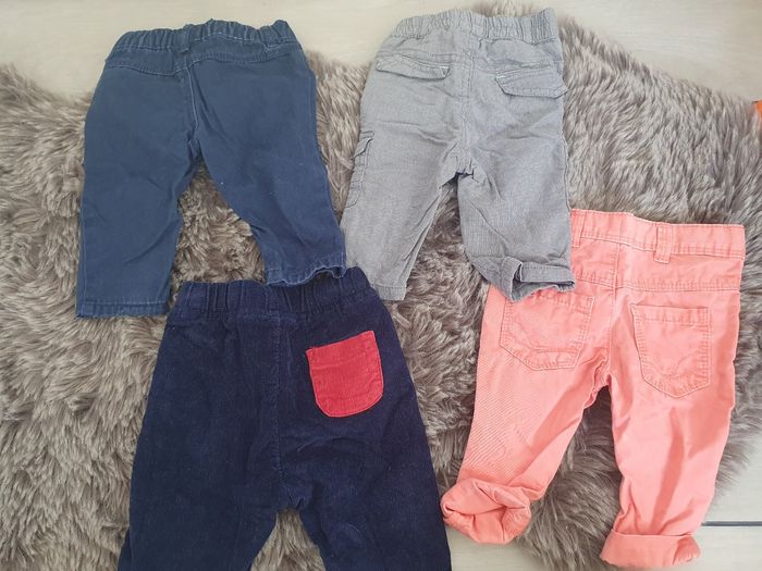 Lot vêtements taille 3 mois: 6 t-shirts manches longues et 4 pantalons - photo numéro 4