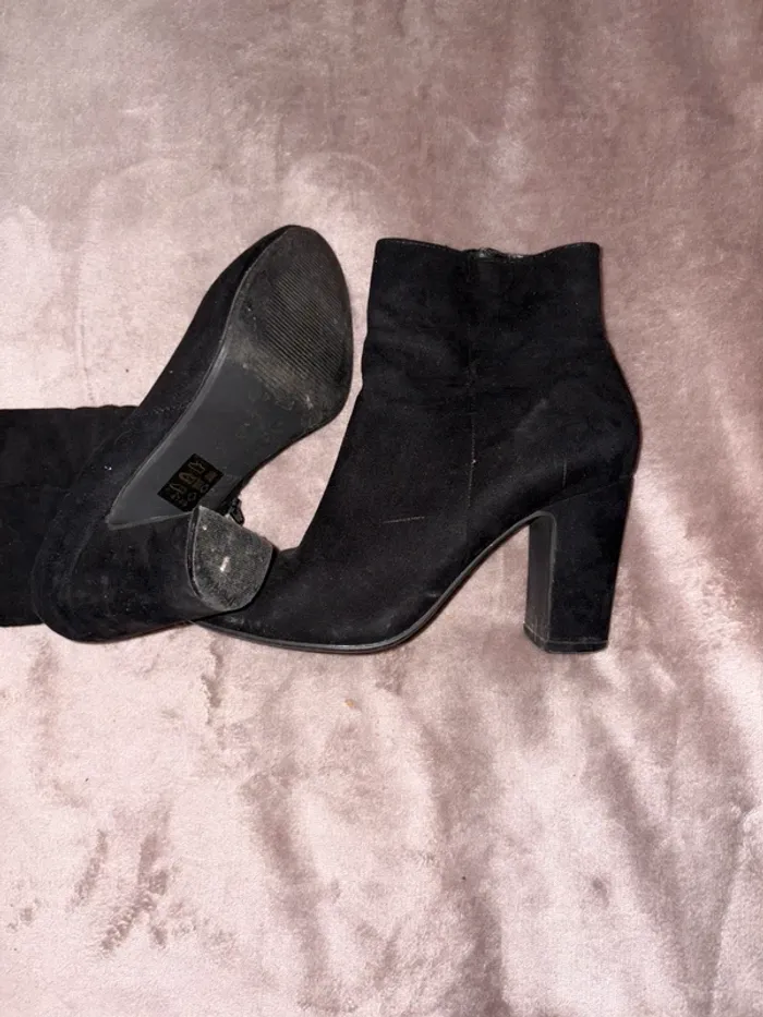 Bottines femme taille 36 noir Gémo en très bon état. - photo numéro 3