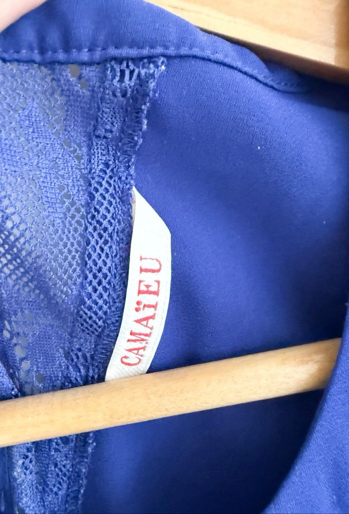 Blouse sans manches bleu camaïeu taille 36 S - photo numéro 4
