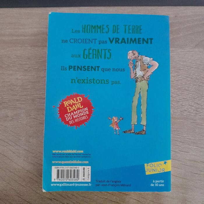 roman Roald Dahl - le BGG le bon gros géant - photo numéro 5