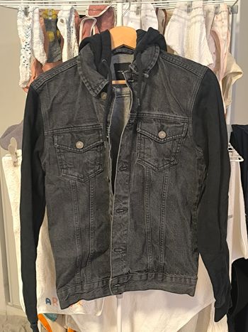 Veste bi matière (jean et coton) à vendre