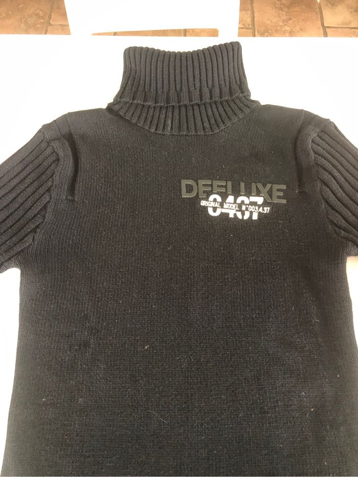 Pull col roulé noir 100% coton deeluxe - photo numéro 6