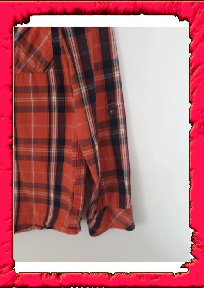 Chemise a carreaux 10 ans manches rétractables - photo numéro 3