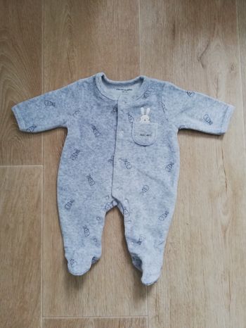Pyjama velours Naissance Vertbaudet