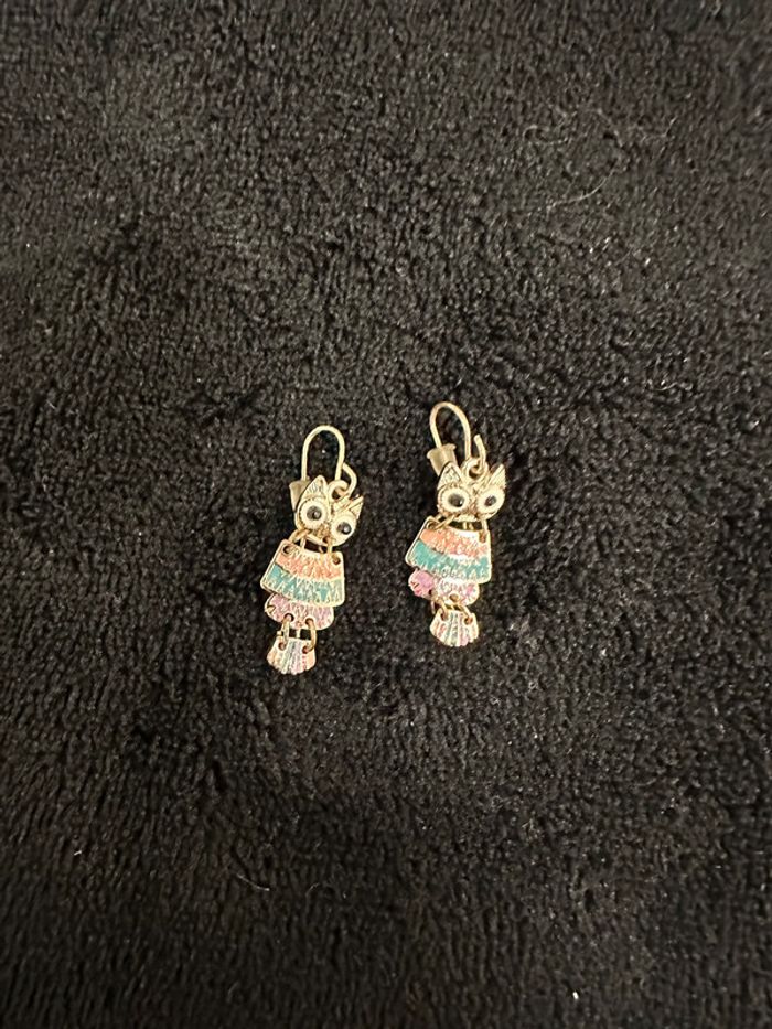 Boucle d’oreille hiboux / chouette - photo numéro 2
