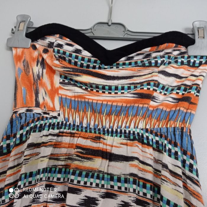 Robe bustier orange à motifs t38 Bershka - photo numéro 3