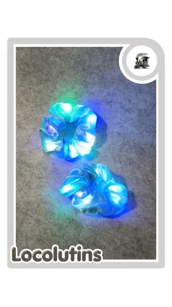 🚂 Lot de 2 élastiques LED ▪ bleu