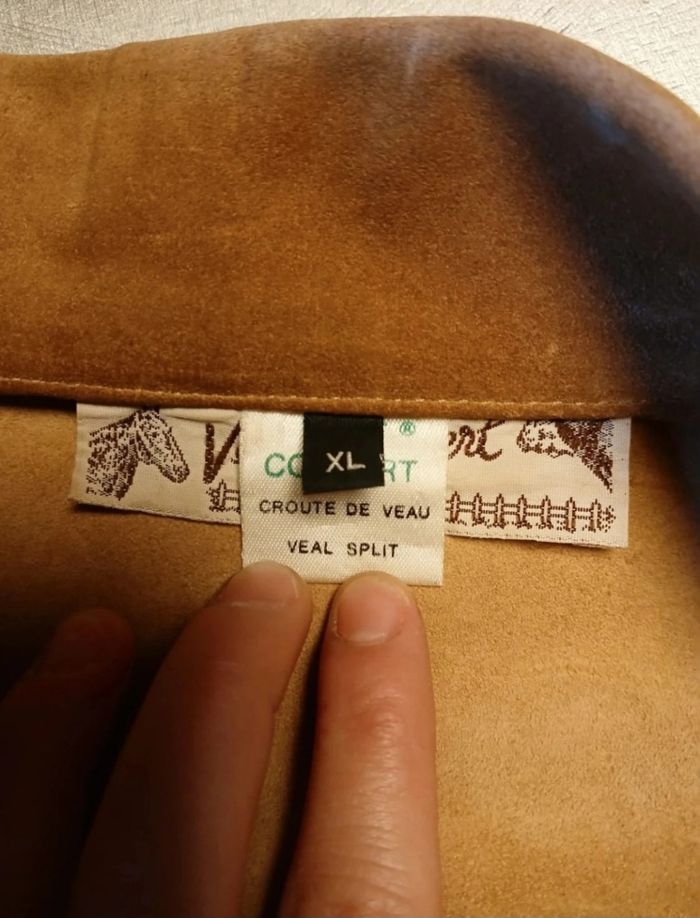 Veste brun clair Vent couvert croûte de veau - photo numéro 6