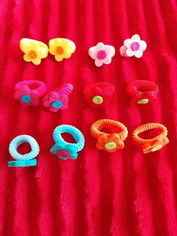 Chouchou fleur multicolore