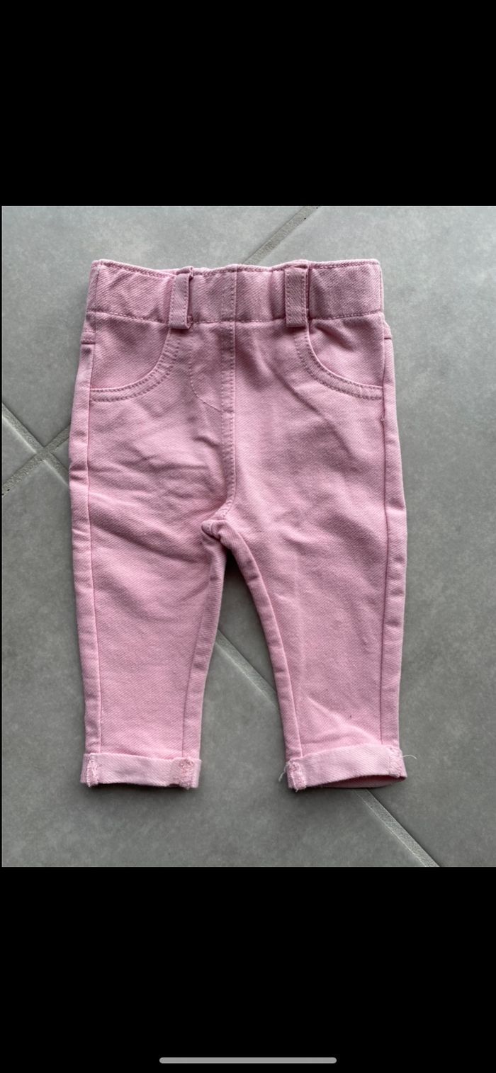 Pantalon Jean rose Taille 3 mois - photo numéro 2