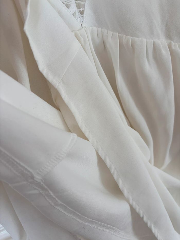Robe blanche décolleté dentelle - photo numéro 6