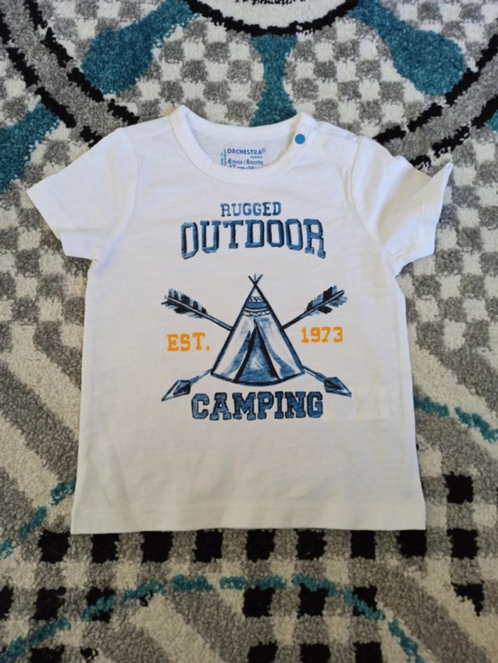Lot 3 t-shirts manches courtes NEUFS 6 mois - photo numéro 2