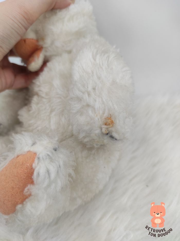 Ours en Peluche Blanc articulé Hermann Vintage 60' - photo numéro 5
