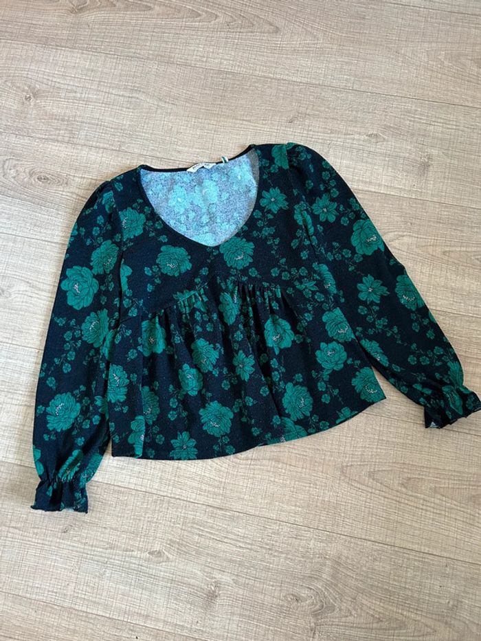 Pull court noir et vert Naf Naf taille XS état satisfaisant (bouloches) - photo numéro 11