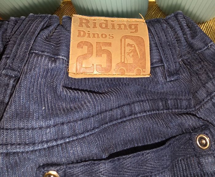 Pantalon bleu velours côtelé 24 mois - photo numéro 5